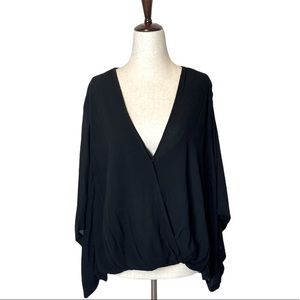 EUC Free people black drape top